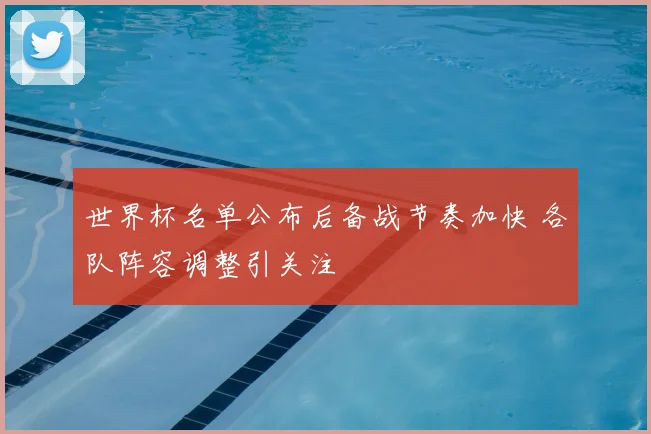 世界杯名单公布后备战节奏加快 各队阵容调整引关注